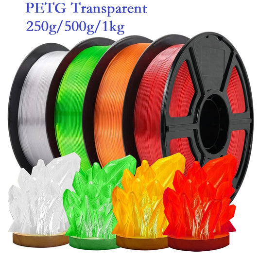 PETG 3D Printer Filament 1.75mm - Durable, Translucent, Multi-Color