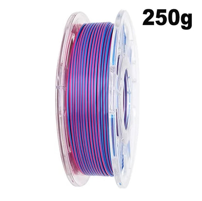 1.75mm PLA Filament Silk Blue Red Dual Color 250g
