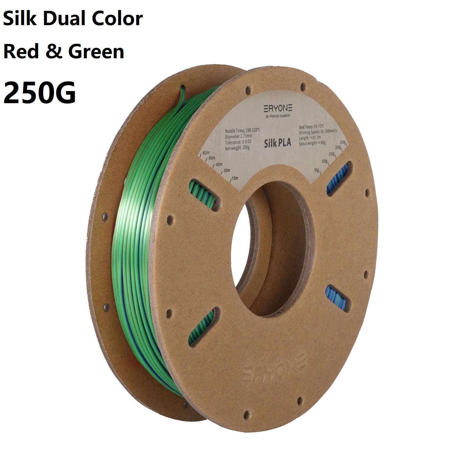3D Printer Filament: Dual-Color Matte Silk PLA Filament 1.75mm - Fast Shipping