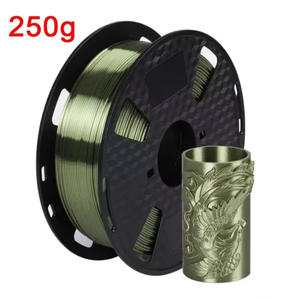 EasyThreed 3D Printer PLA Silk Filament 1.75mm Silky Filament PLA 1KG High Quality 3D PLA Black Silver No Bubble Vacuum