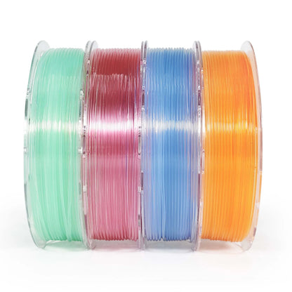 800G/400G Transparent Rainbow PLA Filament 200G 1.75mm 3D Printer Filament Translucent Printing Materials Pink Orange Rainbow