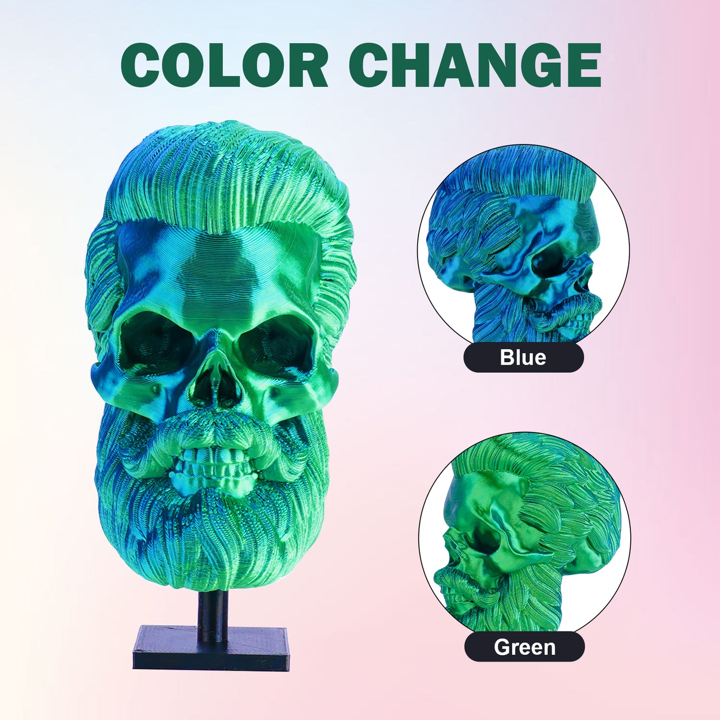 Silk PLA Filament 1.75mm Dual/Tri Colors for 3D Printer