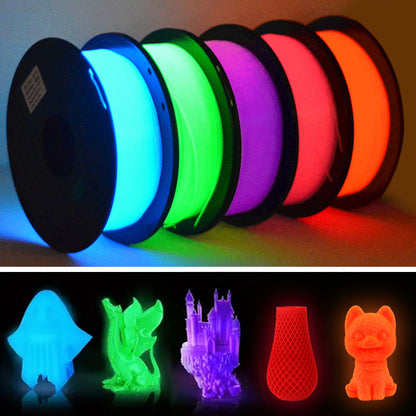 3D Printer Filament: Glow in the Dark 3D Printer Filament - 1.75mm PLA, 200g Spool