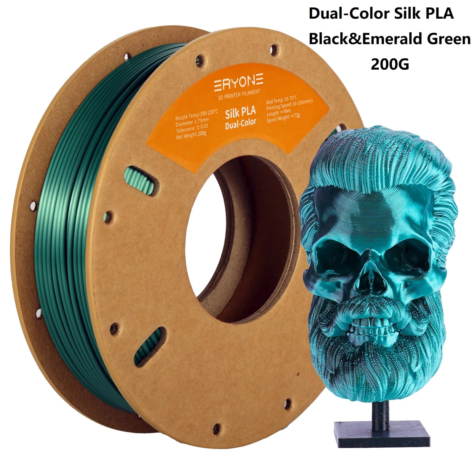 Silk PLA Filament 1.75mm Dual/Tri Colors for 3D Printer