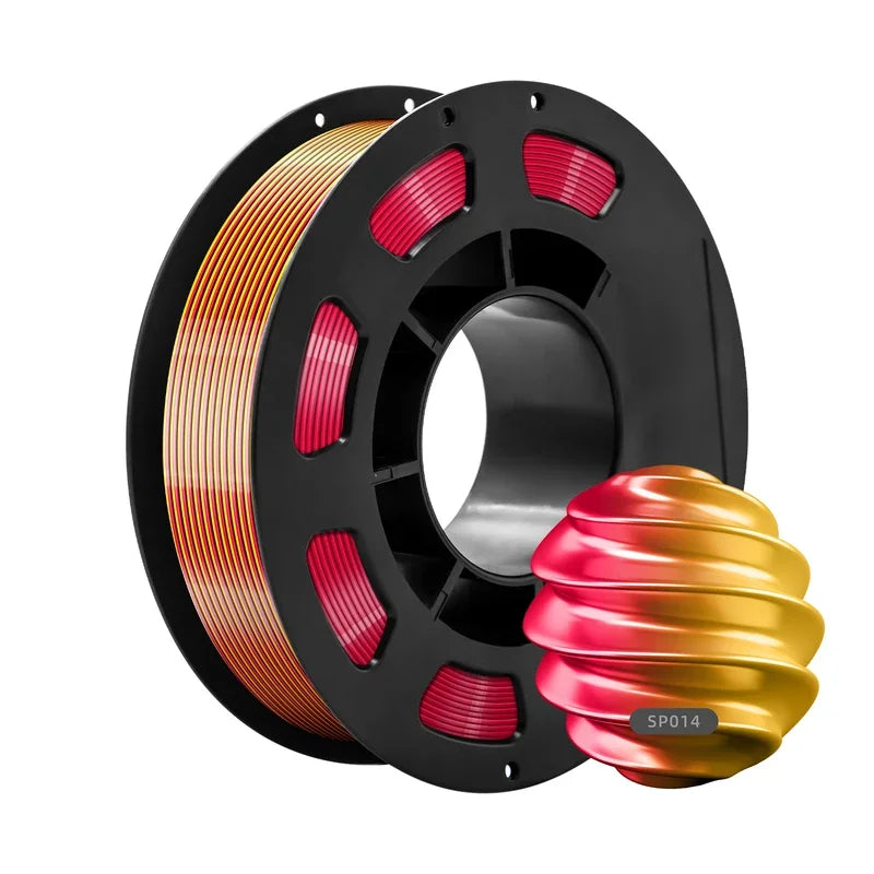 Dual-Color PLA Silk 3D Printer Filament 1.75mm Eco-Friendly 200g