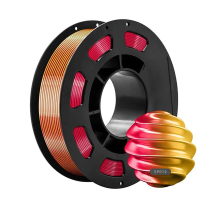Dual-Color PLA Silk 3D Printer Filament 1.75mm Eco-Friendly 200g