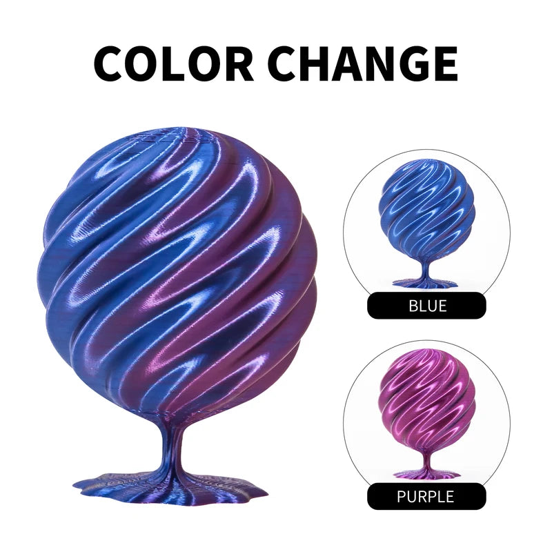 Dual-Color PLA Silk 3D Printer Filament 1.75mm Eco-Friendly 200g