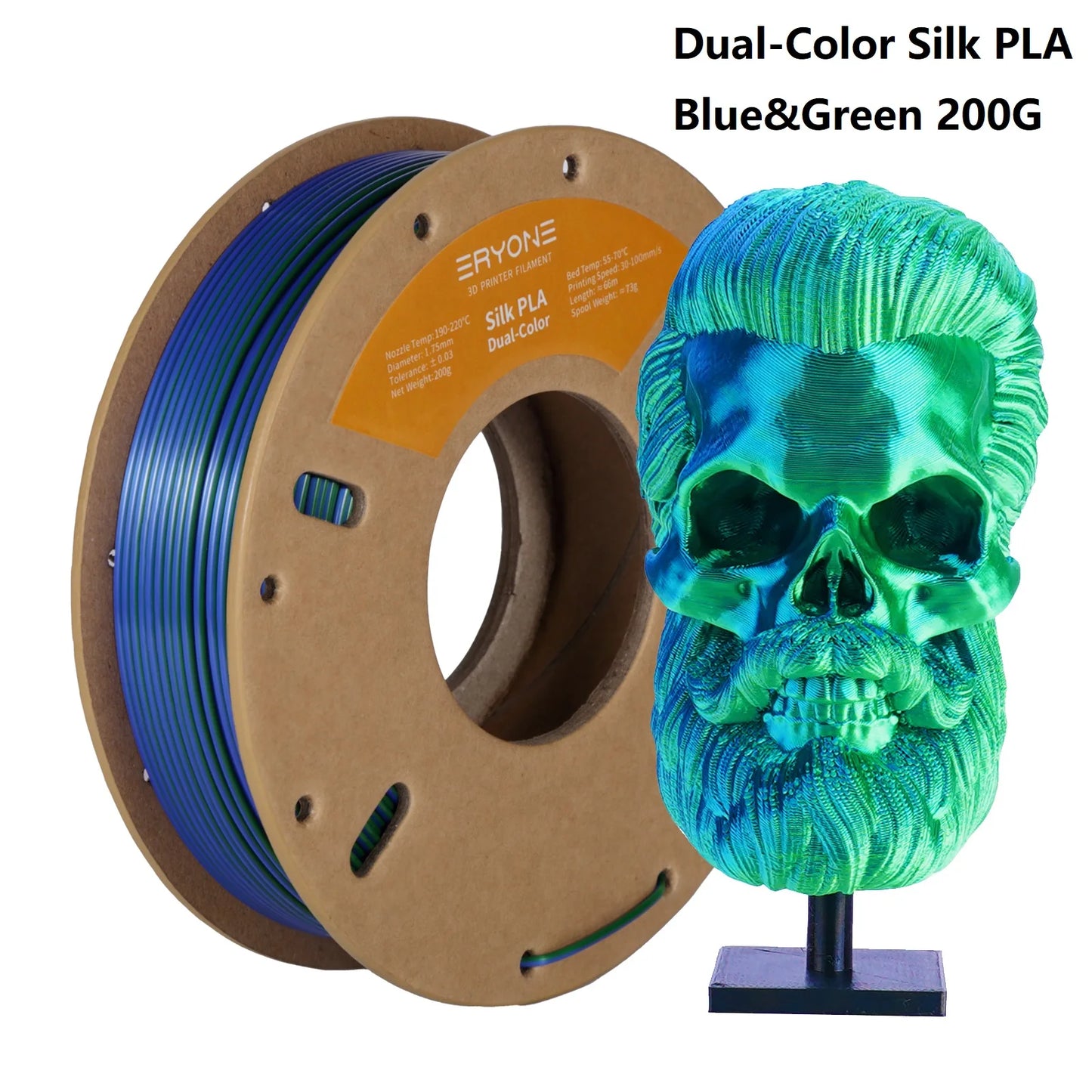 Silk PLA Filament 1.75mm Dual/Tri Colors for 3D Printer