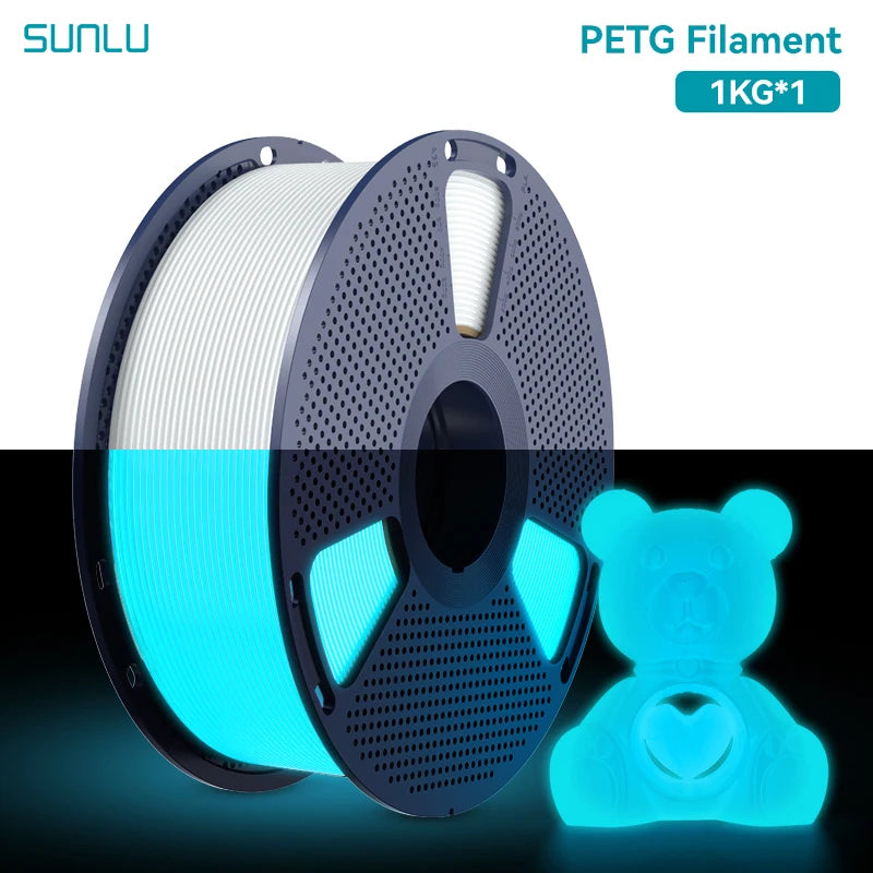 3D Filament PETG: Glow in The Dark - 1.75mm - 1KG for 3D Printing