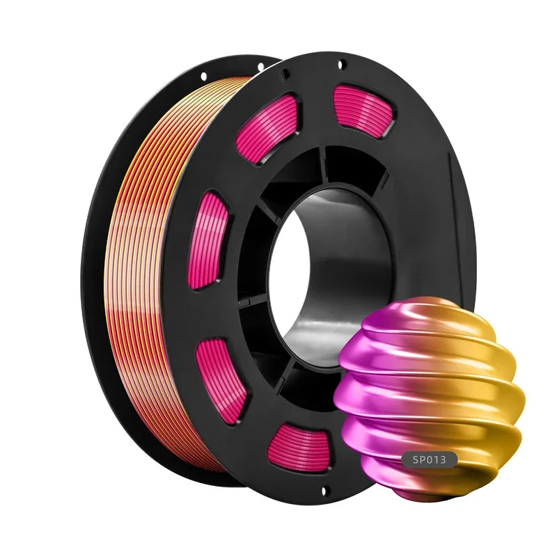 Dual-Color PLA Silk 3D Printer Filament 1.75mm Eco-Friendly 200g