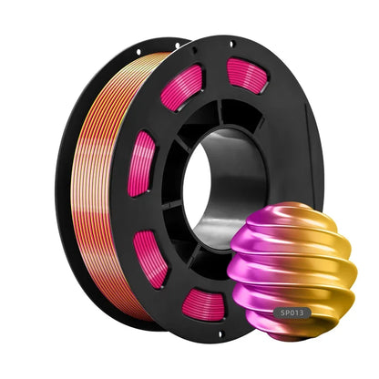 Dual-Color PLA Silk 3D Printer Filament 1.75mm Eco-Friendly 200g
