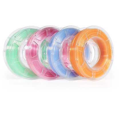 800G/400G Transparent Rainbow PLA Filament 200G 1.75mm 3D Printer Filament Translucent Printing Materials Pink Orange Rainbow