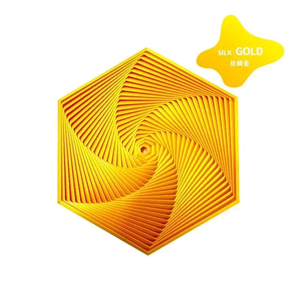 3D Printed Fractal Fidget Hexagon 7cm Portable Playing Sensory Anti-stress Toy Desktop Ornament Kid Toy Visual Gifts Mystery Box