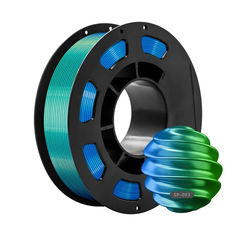 Dual-Color PLA Silk 3D Printer Filament 1.75mm Eco-Friendly 200g