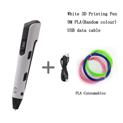 3D Printing Pen with 9m PLA Filaments - Perfect Gift for Kids