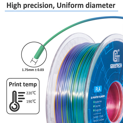 PLA PETG 3D Filament 1kg 1.75mm - Tangle-Free & Vacuum-Sealed