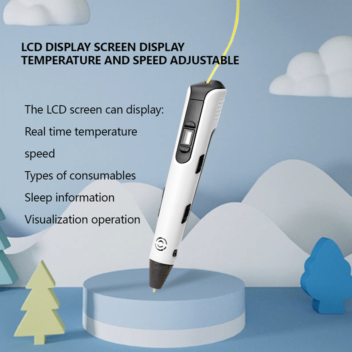 3D Printing Pen with 9m PLA Filaments - Perfect Gift for Kids