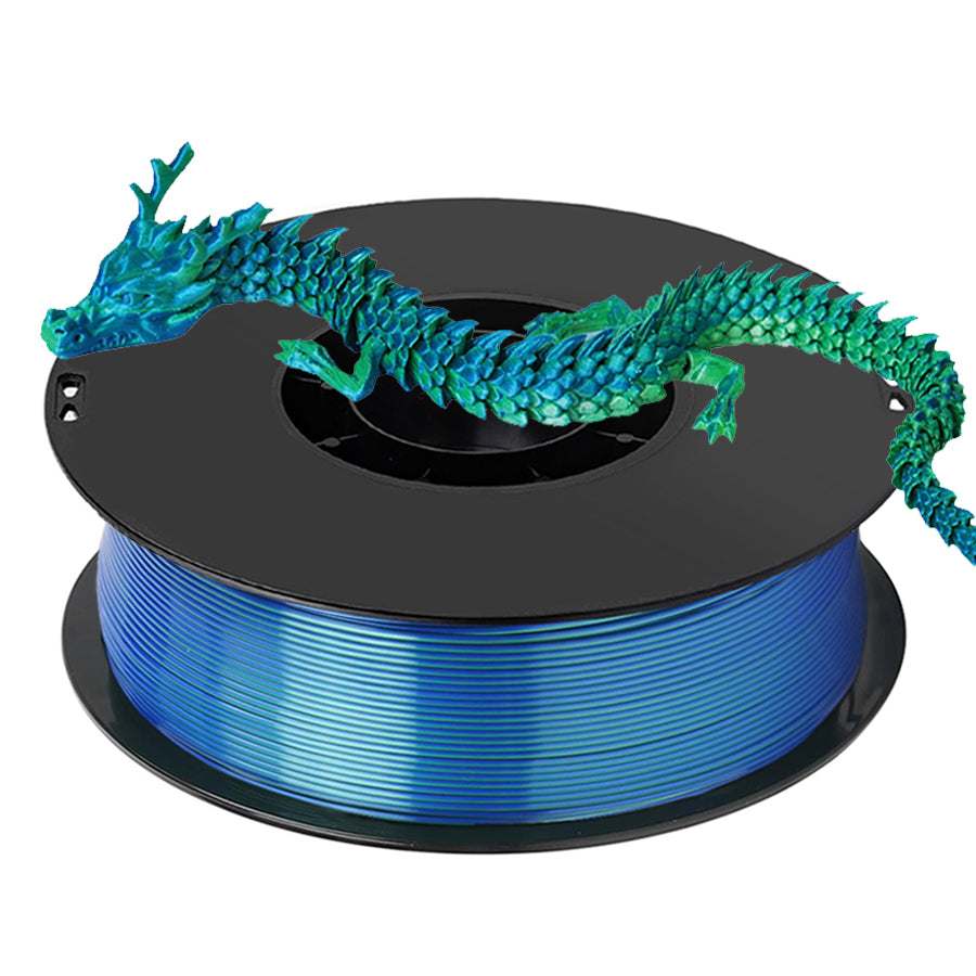 1.75mm PLA Filament Silk Blue Red Dual Color 250g