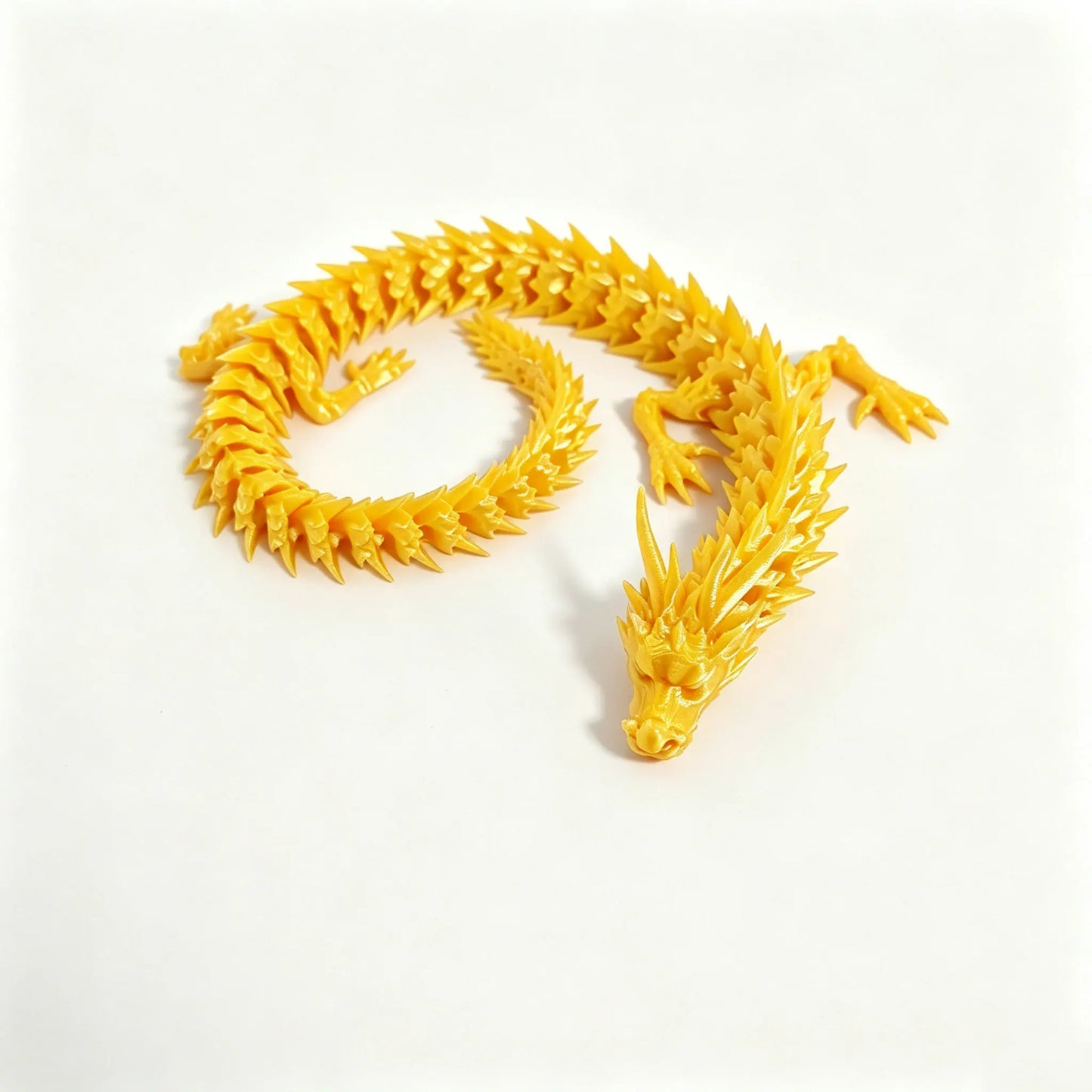 3D Printed Movable Dragon Ornament, Full-Body Articulated Toy for Play & Home Decoration