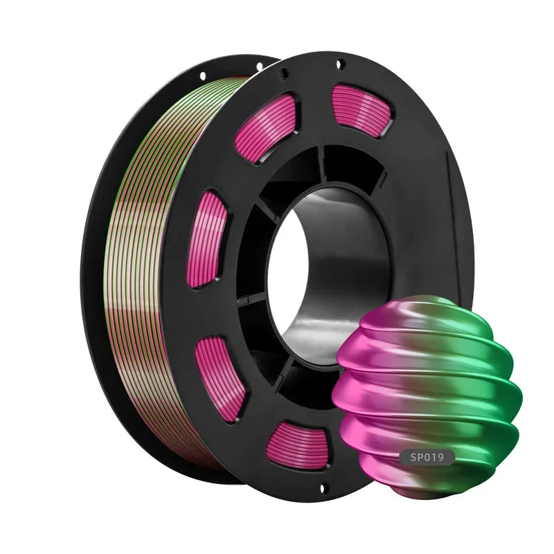 Dual-Color PLA Silk 3D Printer Filament 1.75mm Eco-Friendly 200g