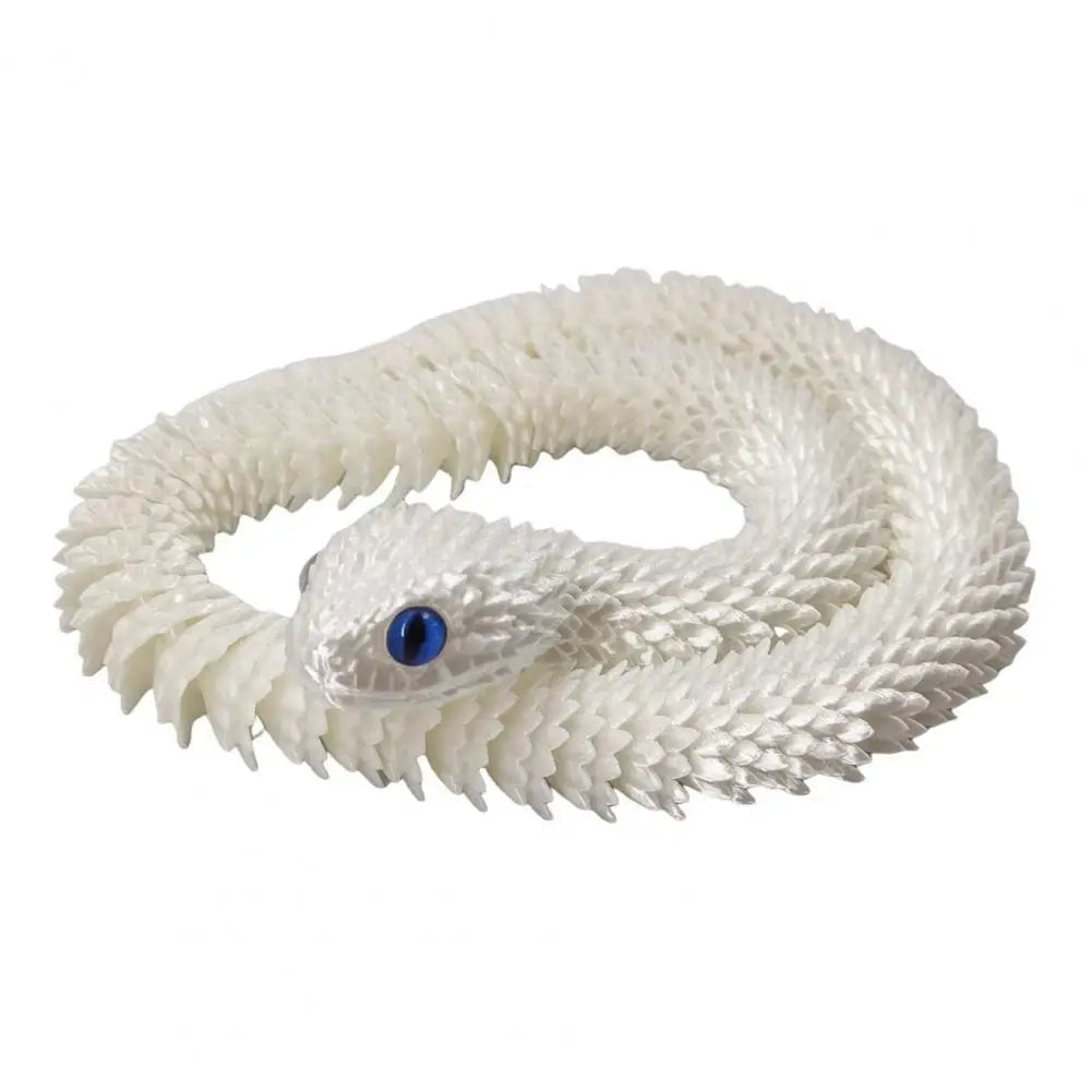 3D Printed Snake Toy Articulated Viper Figurine Fidget Snake Toy Collectible Snake Model with Flexible Joints for Home Office De
