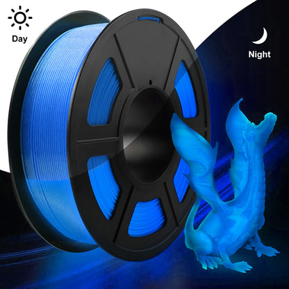 3D Printer Filament: Glow in the Dark 3D Printer Filament - 1.75mm PLA, 200g Spool