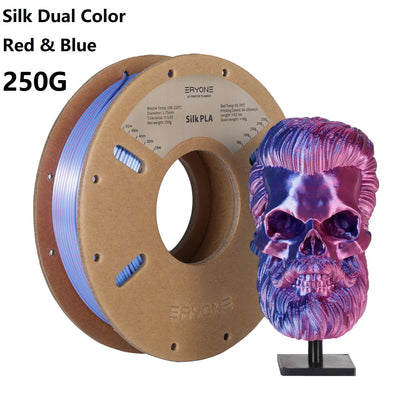 3D Printer Filament: Dual-Color Matte Silk PLA Filament 1.75mm - Fast Shipping