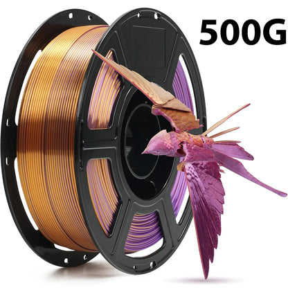 3D Printer PLA Filament - Dual Silk Gold & Purple