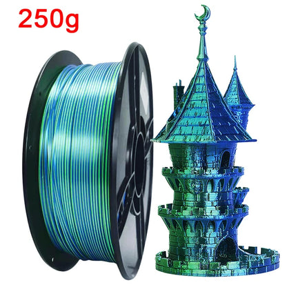 3D Printer Filament: Dual Color Silk PLA Filament 1.75mm - 3D Printer Material