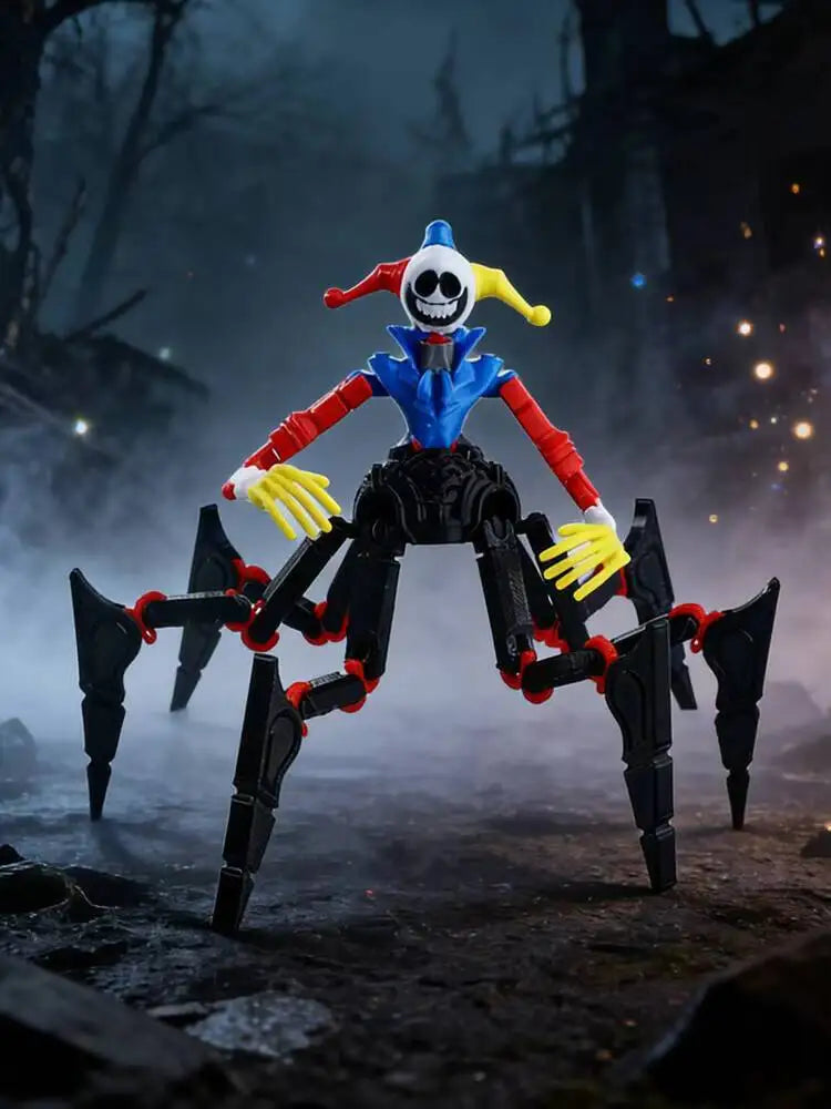 3D Printed Articulated Monster Action Figure Movable Joints Spider Clown Toy Desktop Decor Collectible Model for Kids