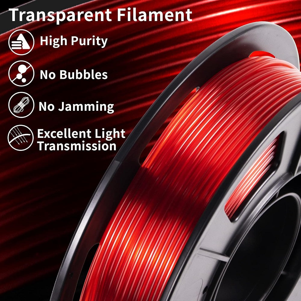 PETG 3D Printer Filament 1.75mm - Durable, Translucent, Multi-Color