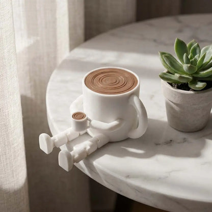 3D Printing Coffee Bean Ornaments Mocha pot Funny Coffee cup Ornament Multi Functional Sculpture Home Decorations Office