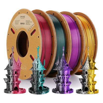 3D Printer Filament: Dual-Color Matte Silk PLA Filament 1.75mm - Fast Shipping