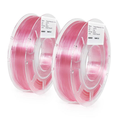 800G/400G Transparent Rainbow PLA Filament 200G 1.75mm 3D Printer Filament Translucent Printing Materials Pink Orange Rainbow