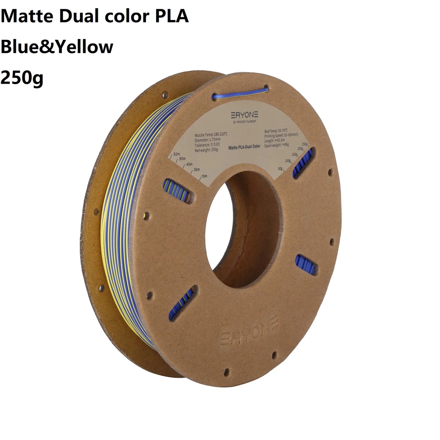 3D Printer Filament: Dual-Color Matte Silk PLA Filament 1.75mm - Fast Shipping
