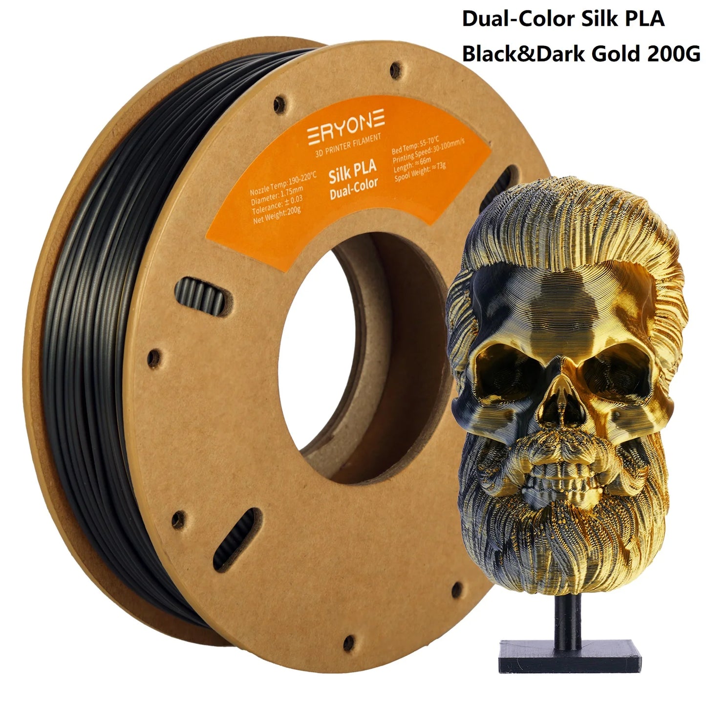 Silk PLA Filament 1.75mm Dual/Tri Colors for 3D Printer