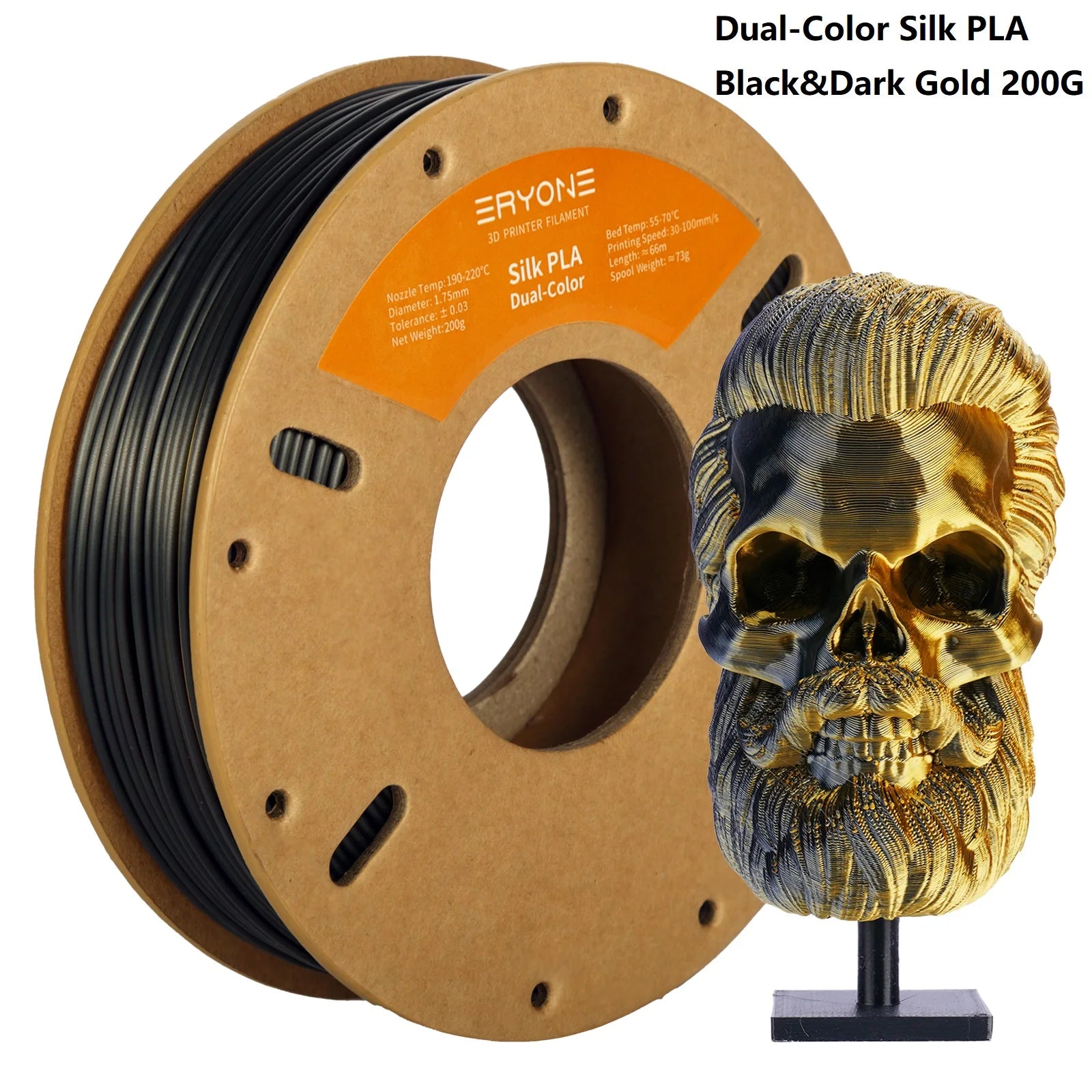 Silk PLA Filament 1.75mm Dual/Tri Colors for 3D Printers