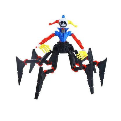 3D Printed Articulated Monster Action Figure Movable Joints Spider Clown Toy Desktop Decor Collectible Model for Kids