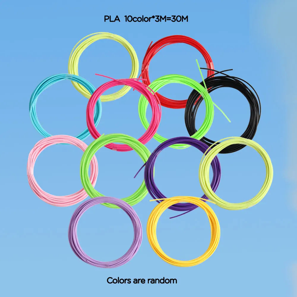 40 Color PLA Filament for 3D Pen - Safe, Smoke-Free Refill