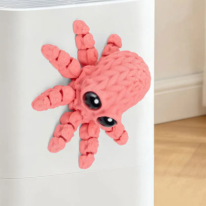 Adorable 3D Printed Octopus Fridge Magnet with Movable Joints Decoration Crafts Refrigerator Sticker Home Office Art Home Decor