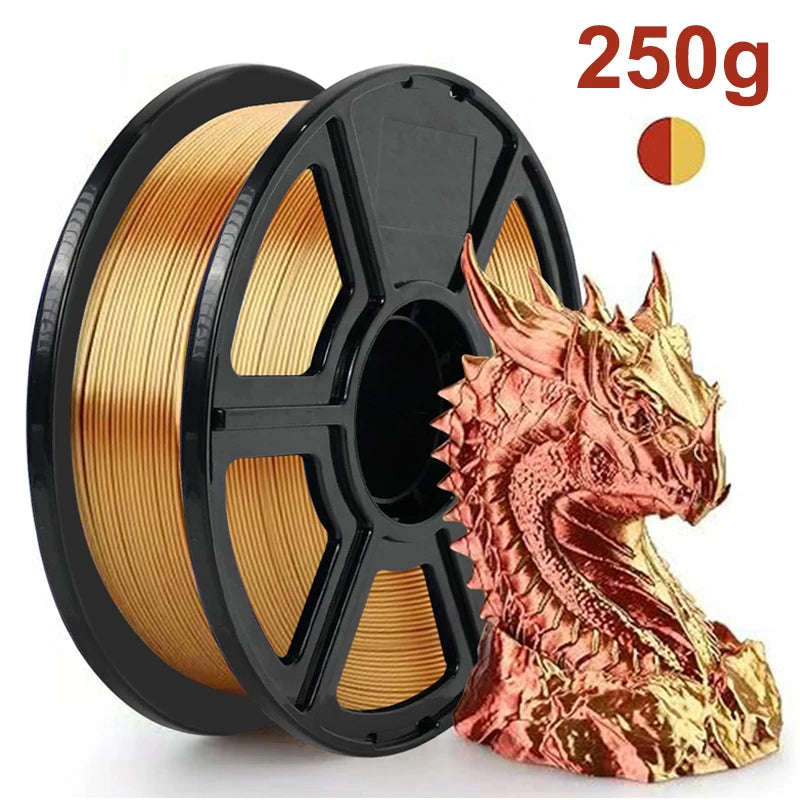 1.75mm PLA Filament Silk Blue Red Dual Color 250g