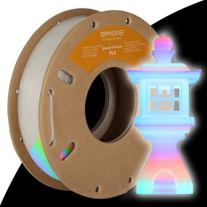 3D Printer Filament 200G, PLA Glow in Dark - Eryone Premium 3D Print