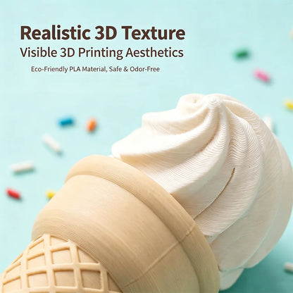 3D Printed Retractable Ice Cream Prank Prop Pop Out Ice Cream Cone Stress Relief Gag  for Home Desk Decoration Accessories Gift