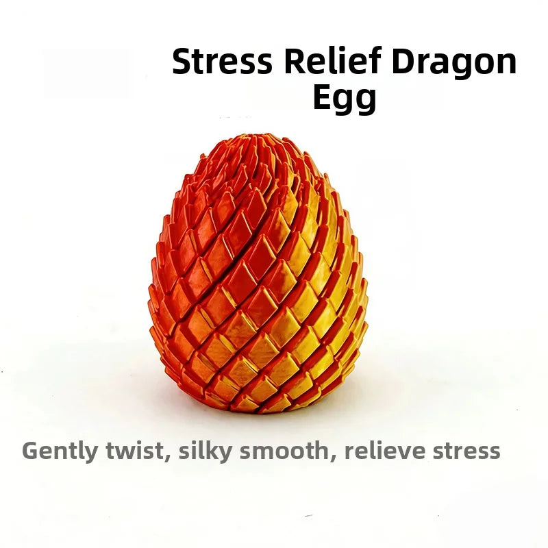 3D Printing Dragon Egg Stress Relief Model, Deformable Twist Egg,Creative Stress-Relief Gadget Desk Ornament Rotation Model Toy